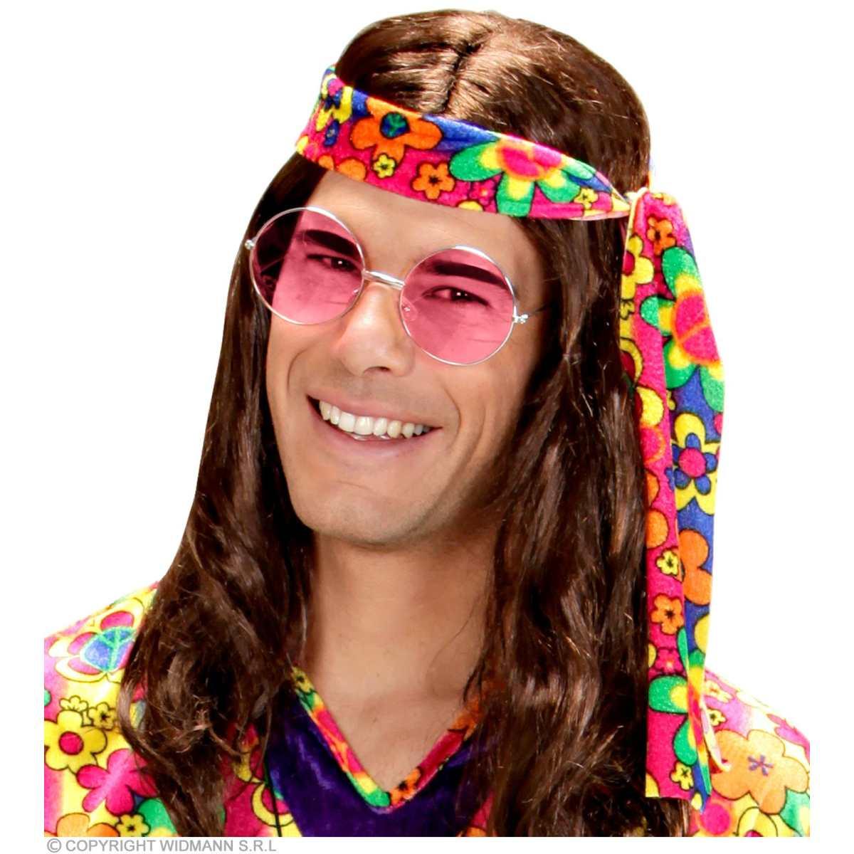 Occhiali tondi hippie rosa