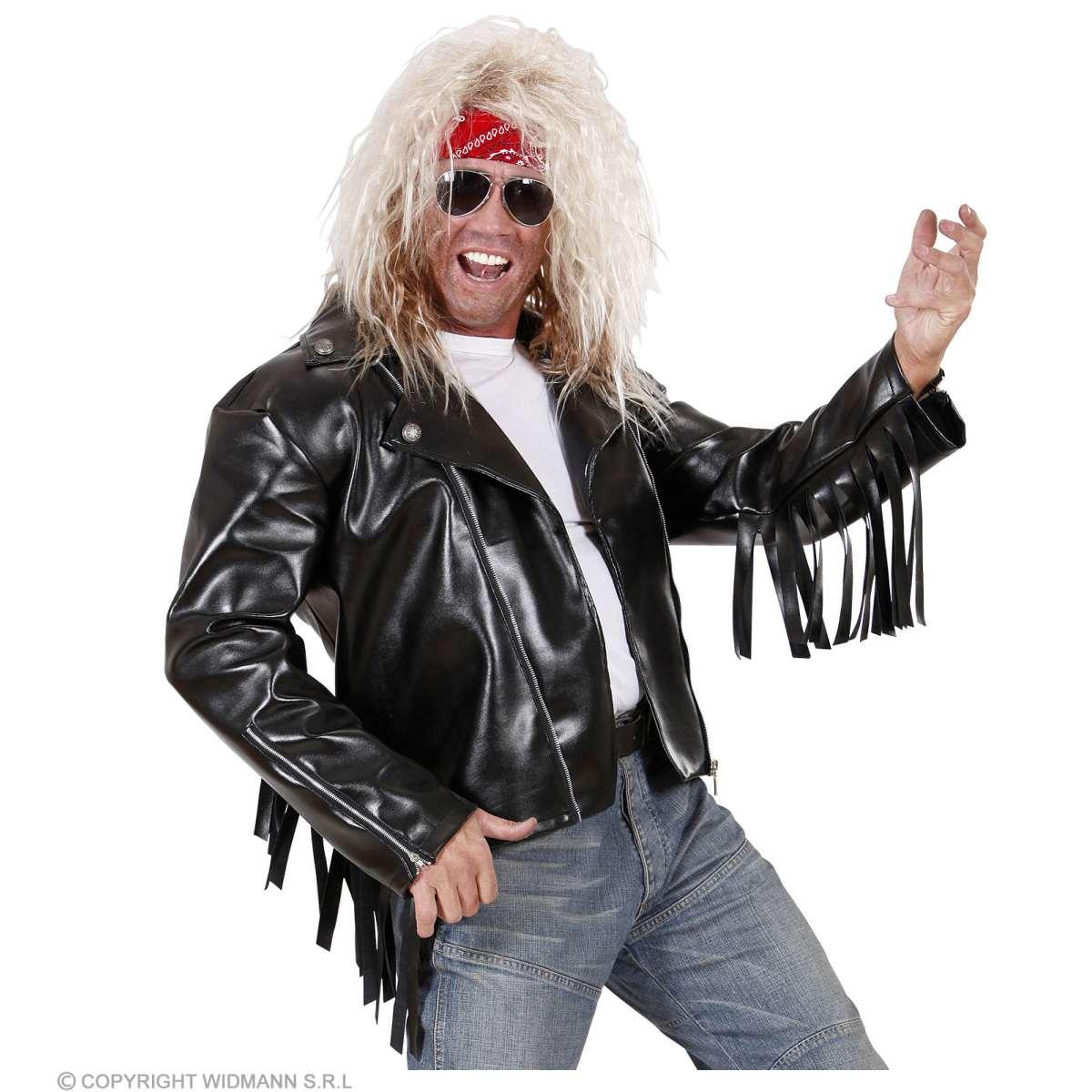 Costume giubbotto similpelle rock star