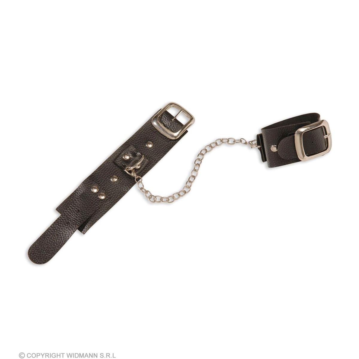 Manette similpelle polsi caviglie borchie