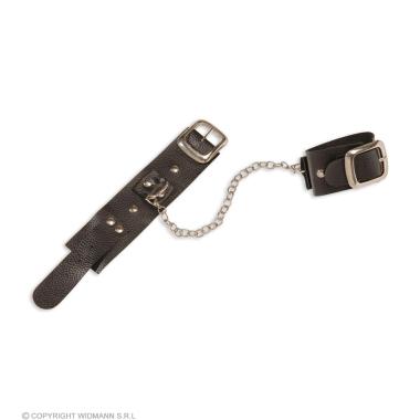 Manette similpelle polsi caviglie borchie