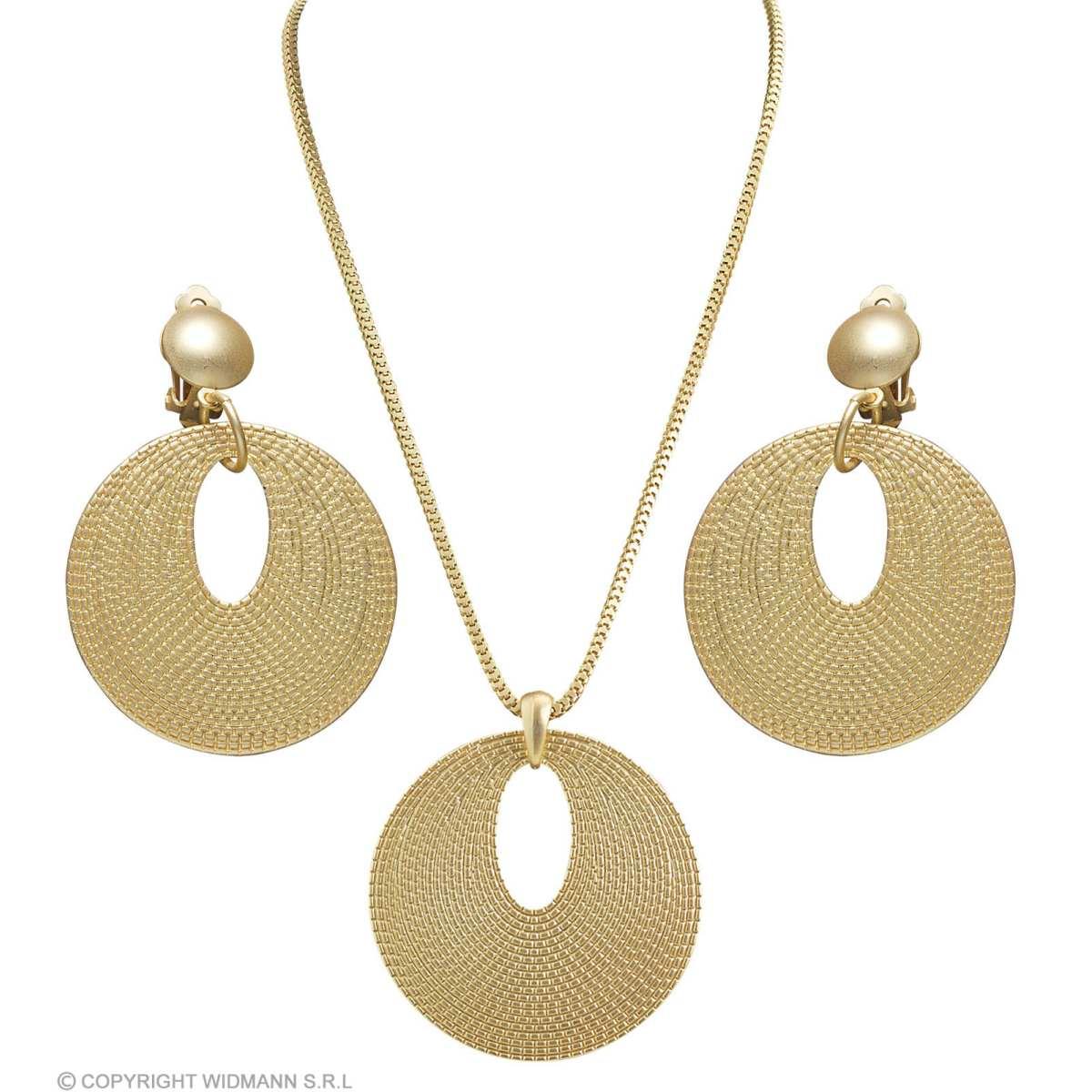 Collana metallo oro orecchini