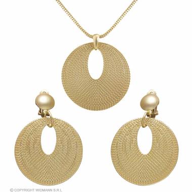 Collana metallo oro orecchini