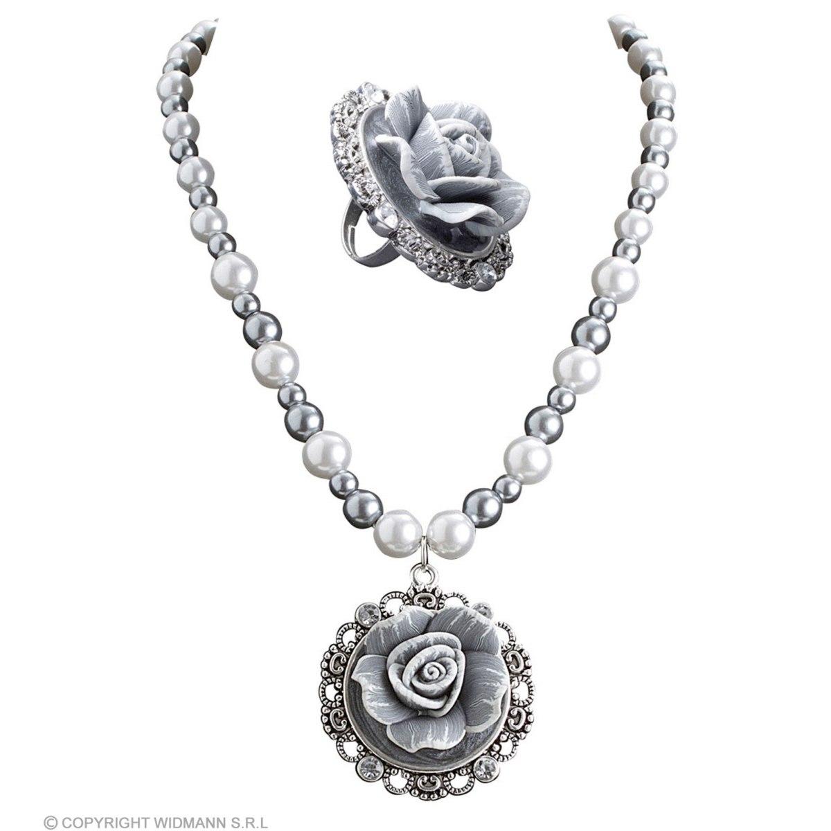 Collana perle cameo orecchini
