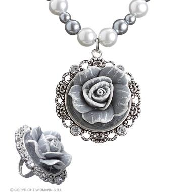 Collana perle cameo orecchini