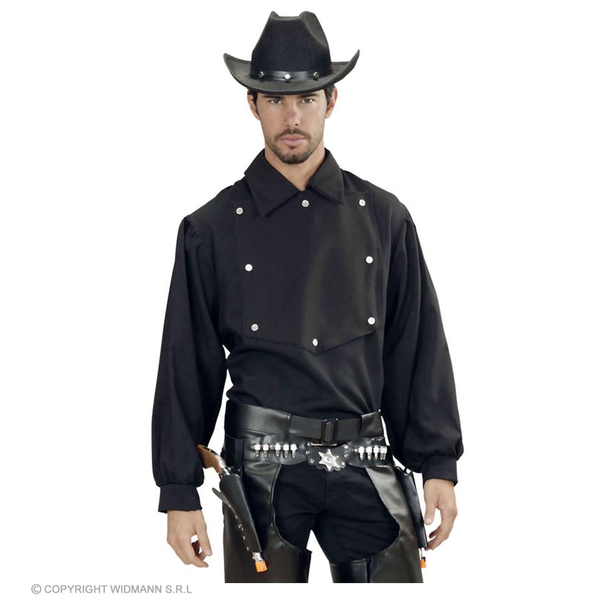 Camicia nera cowboy