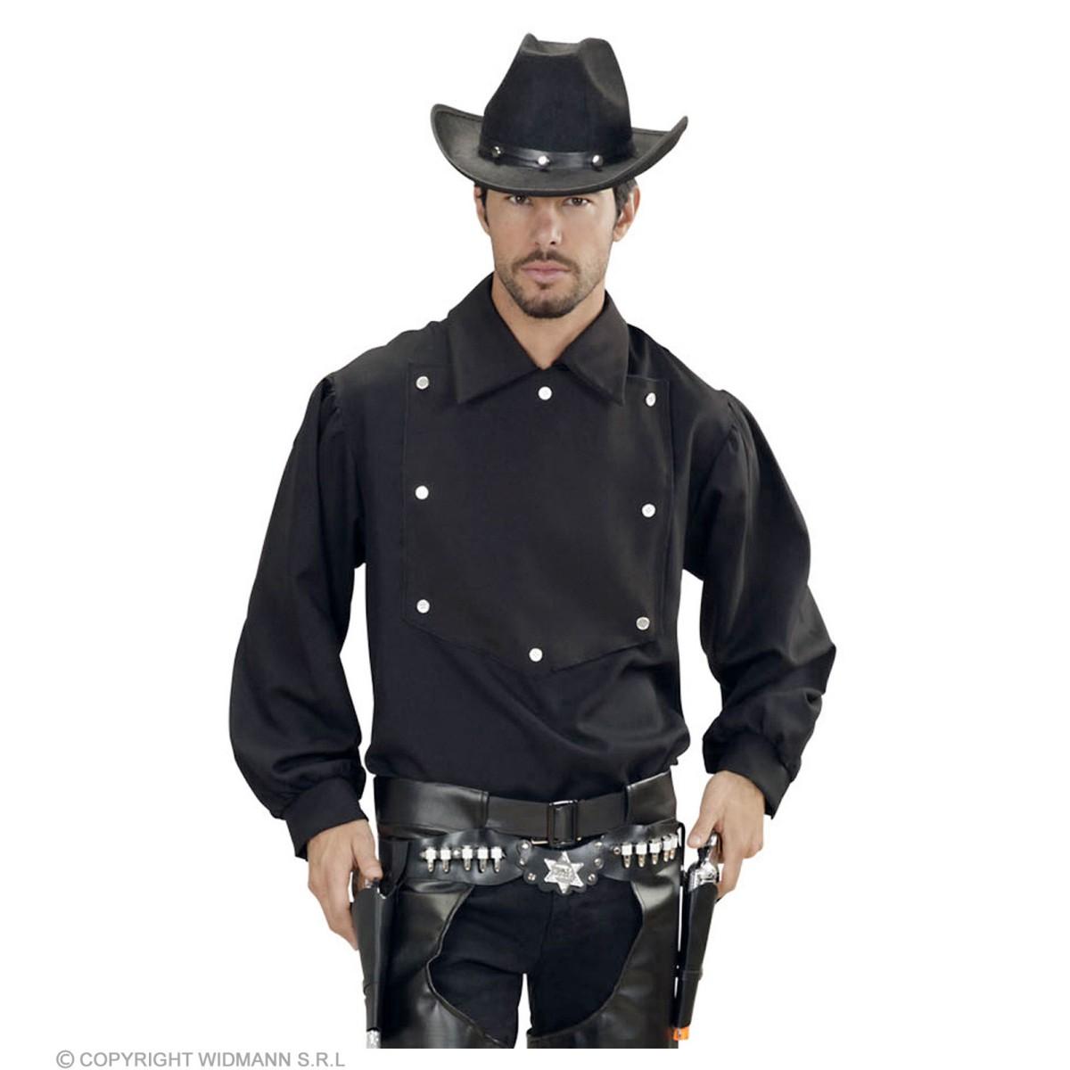 Camicia nera cowboy