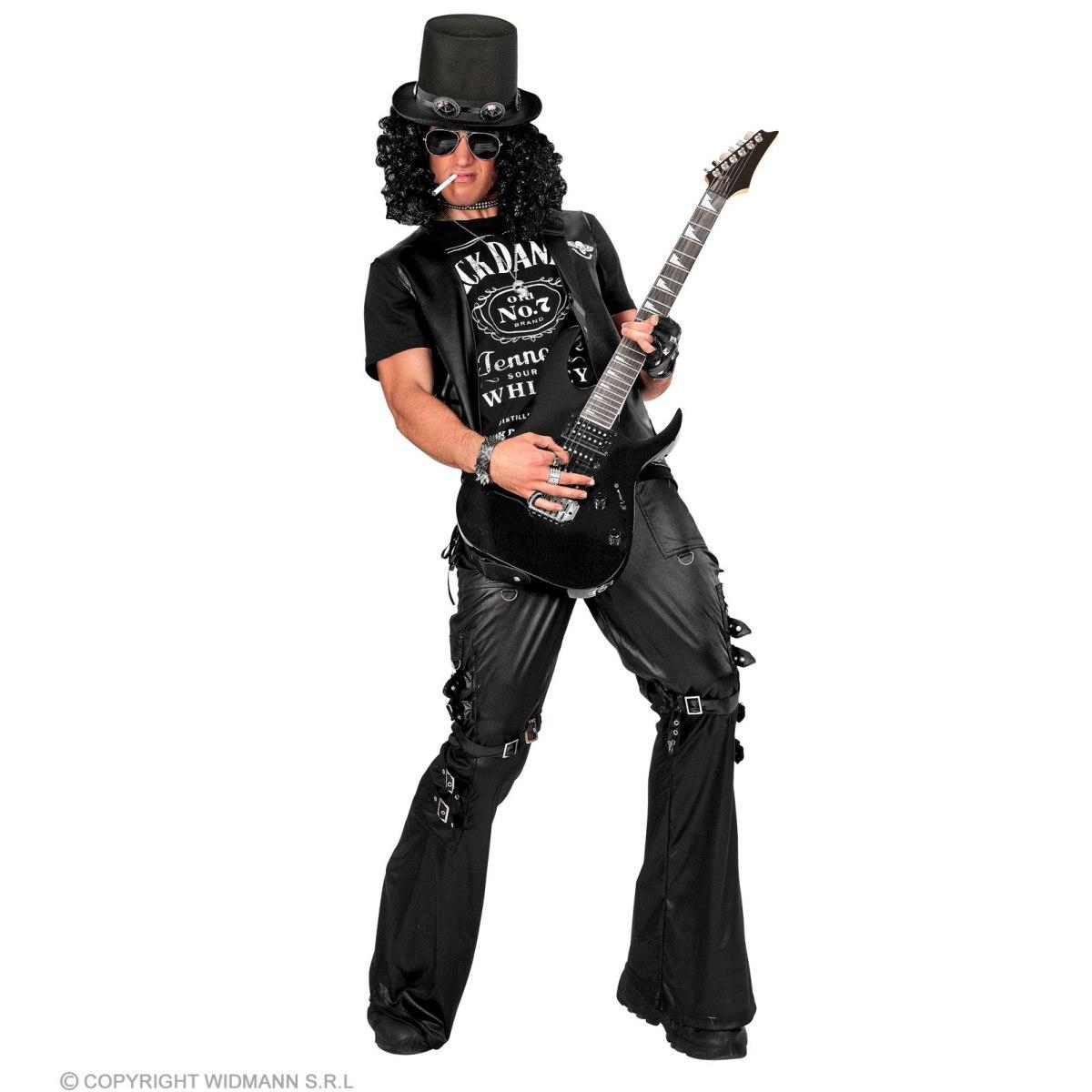 Pantaloni similpelle nero rocker