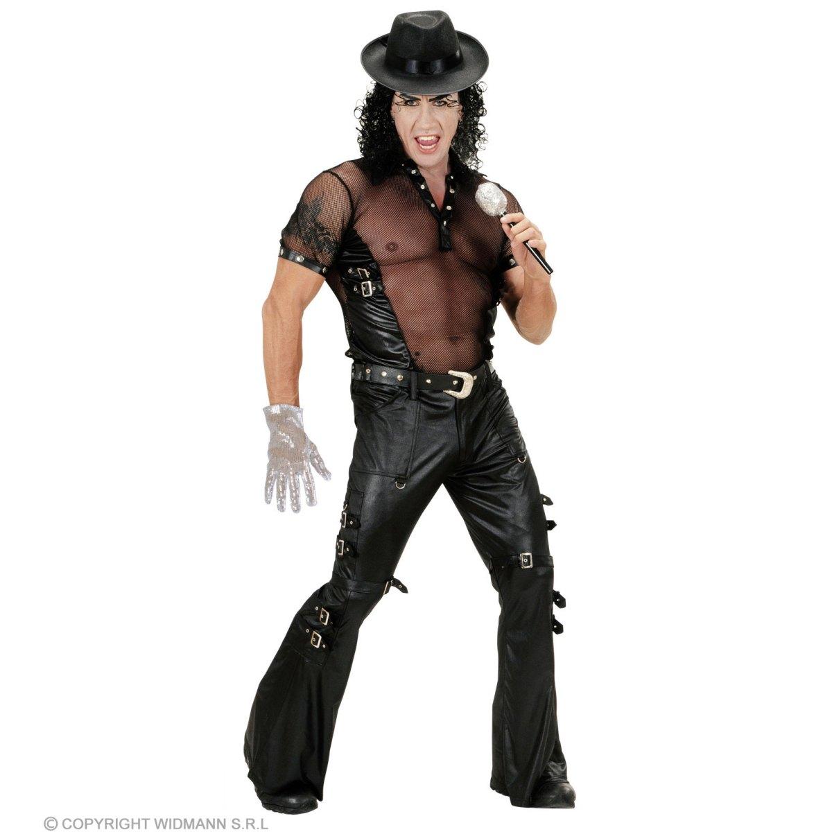 Pantaloni similpelle nero rocker