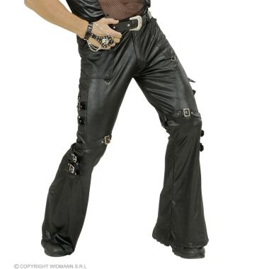 Pantaloni similpelle nero rocker