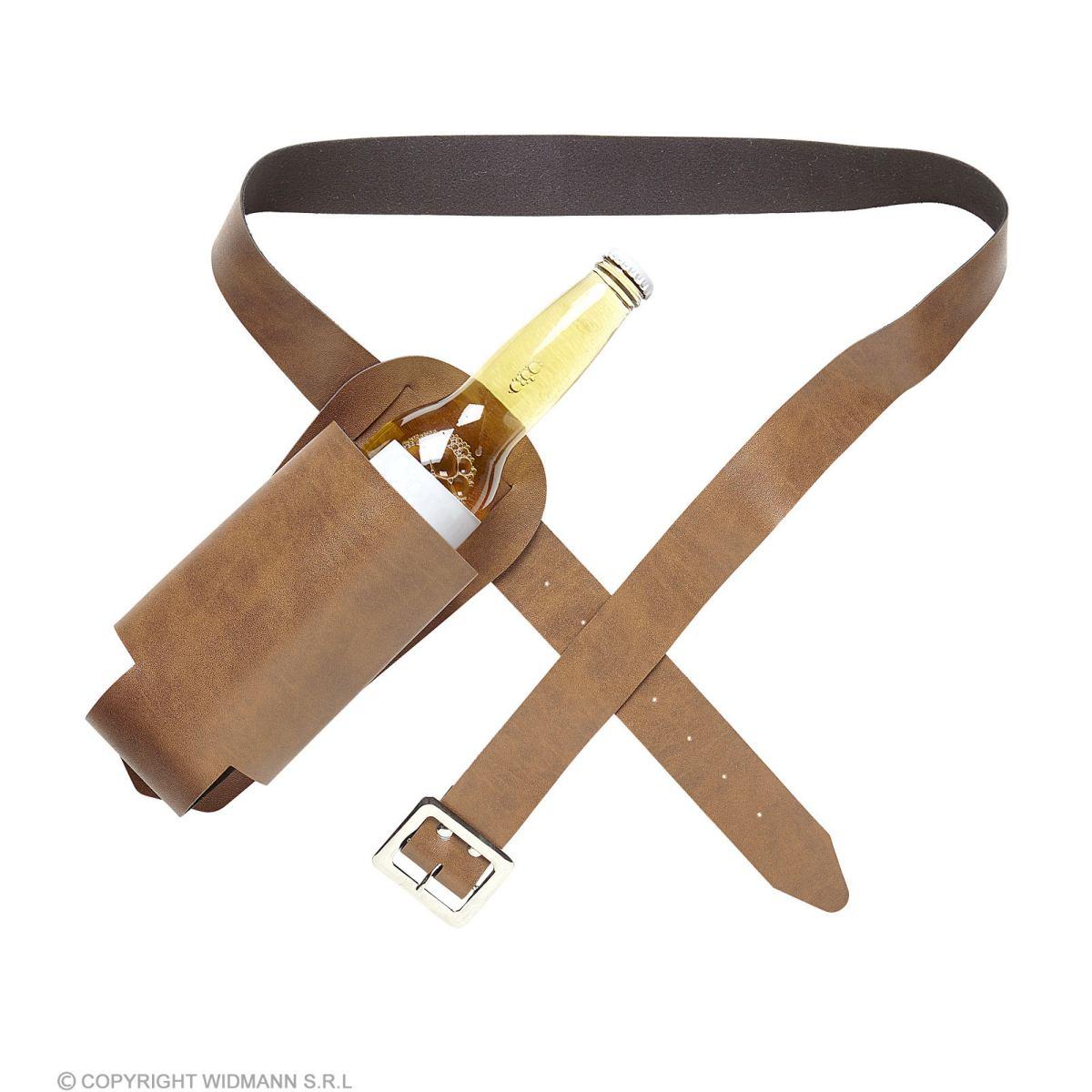 Cintura marrone porta bottiglia