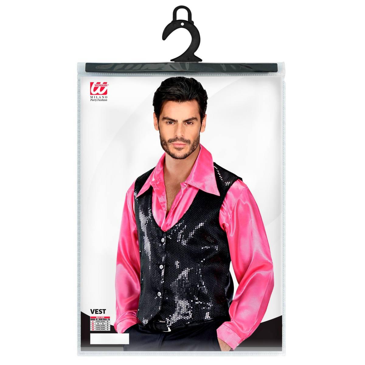 Costume gilet nero paillettes