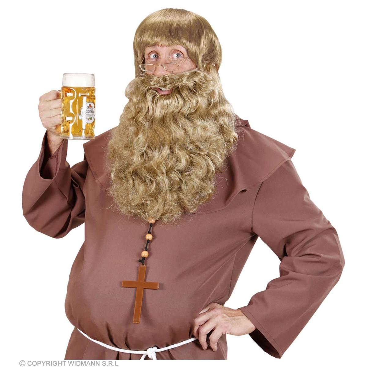 Barba bionda lunga riccia baffi