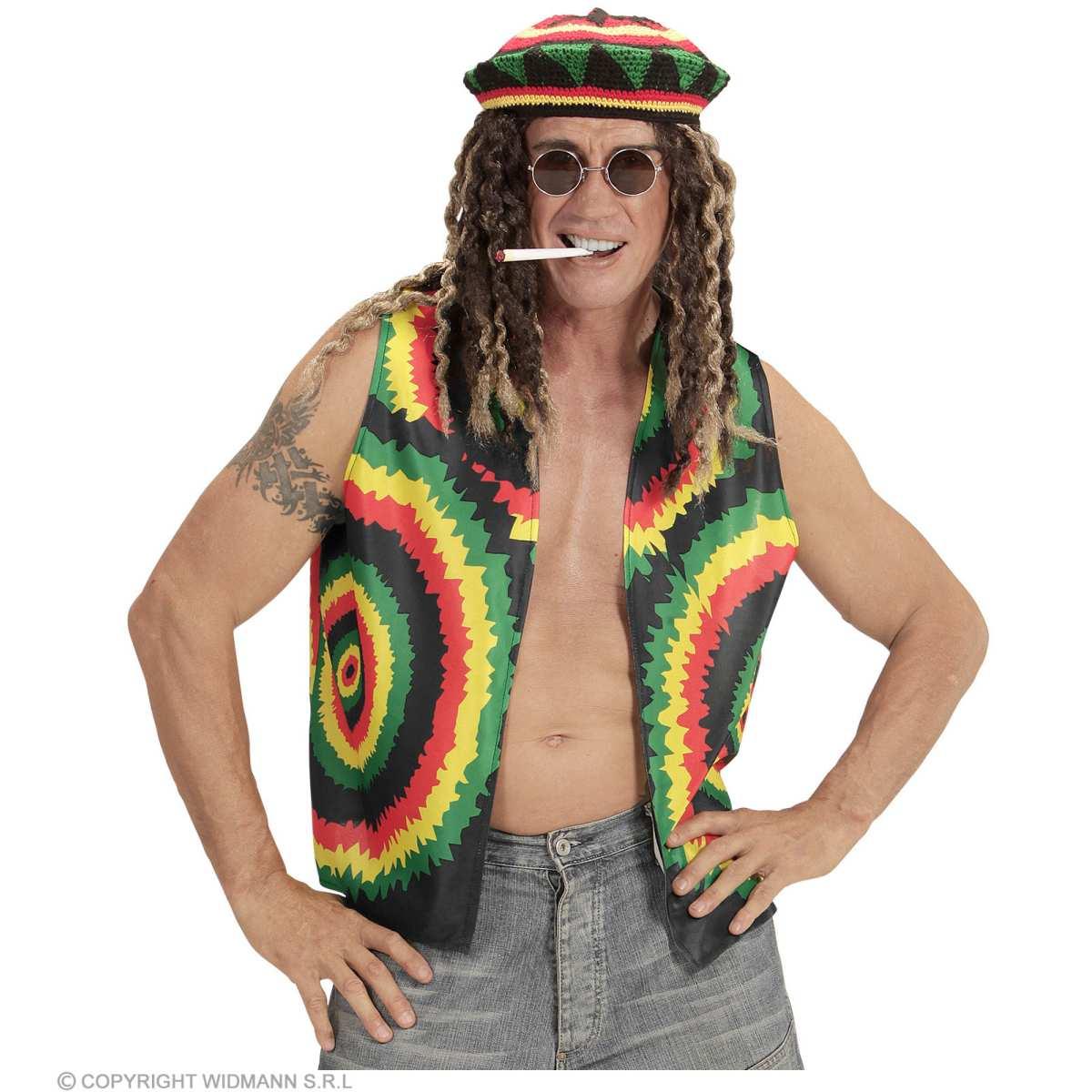 Parrucca rasta castana