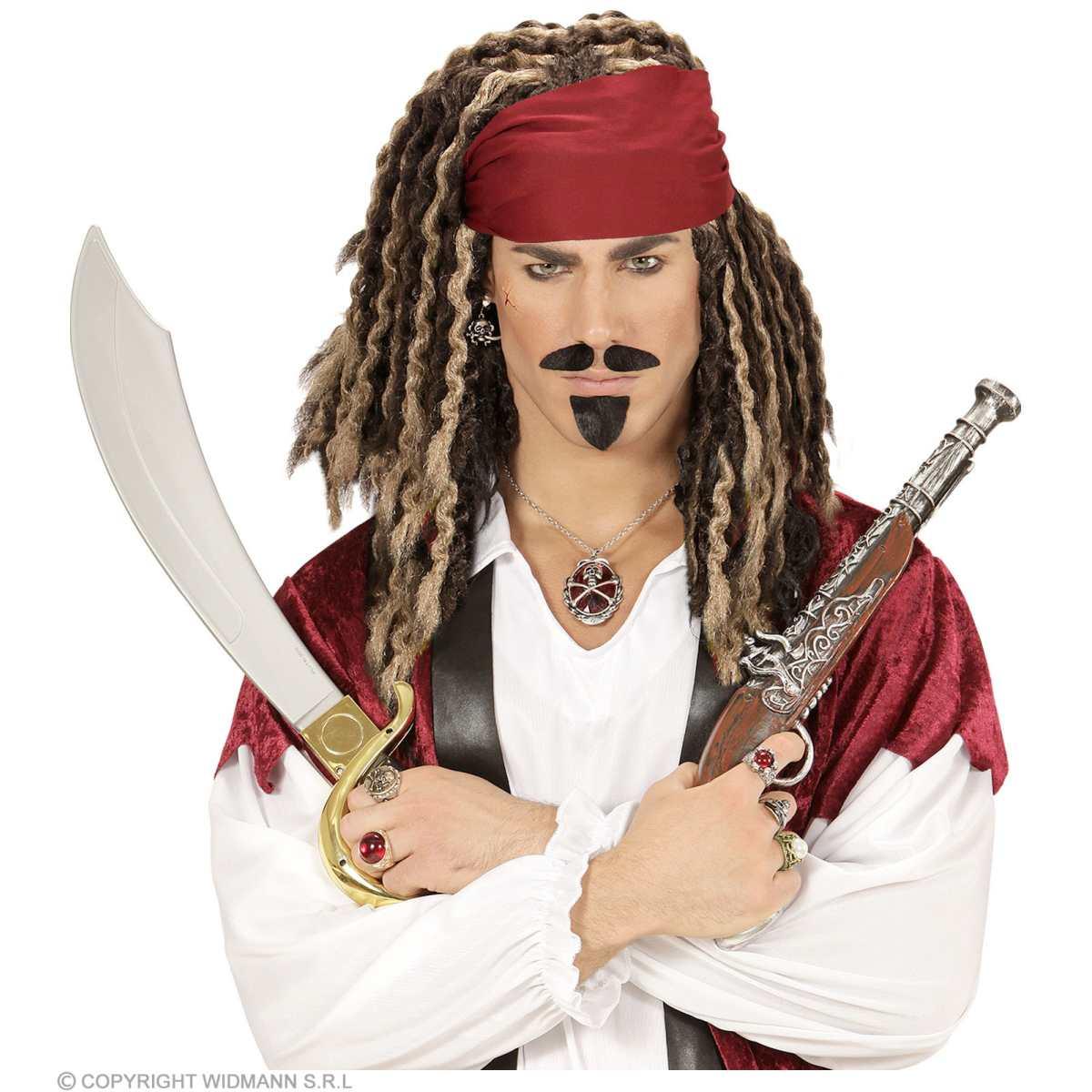 Parrucca rasta castana