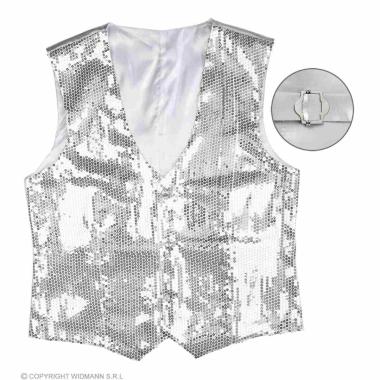 Costume gilet argento paillettes