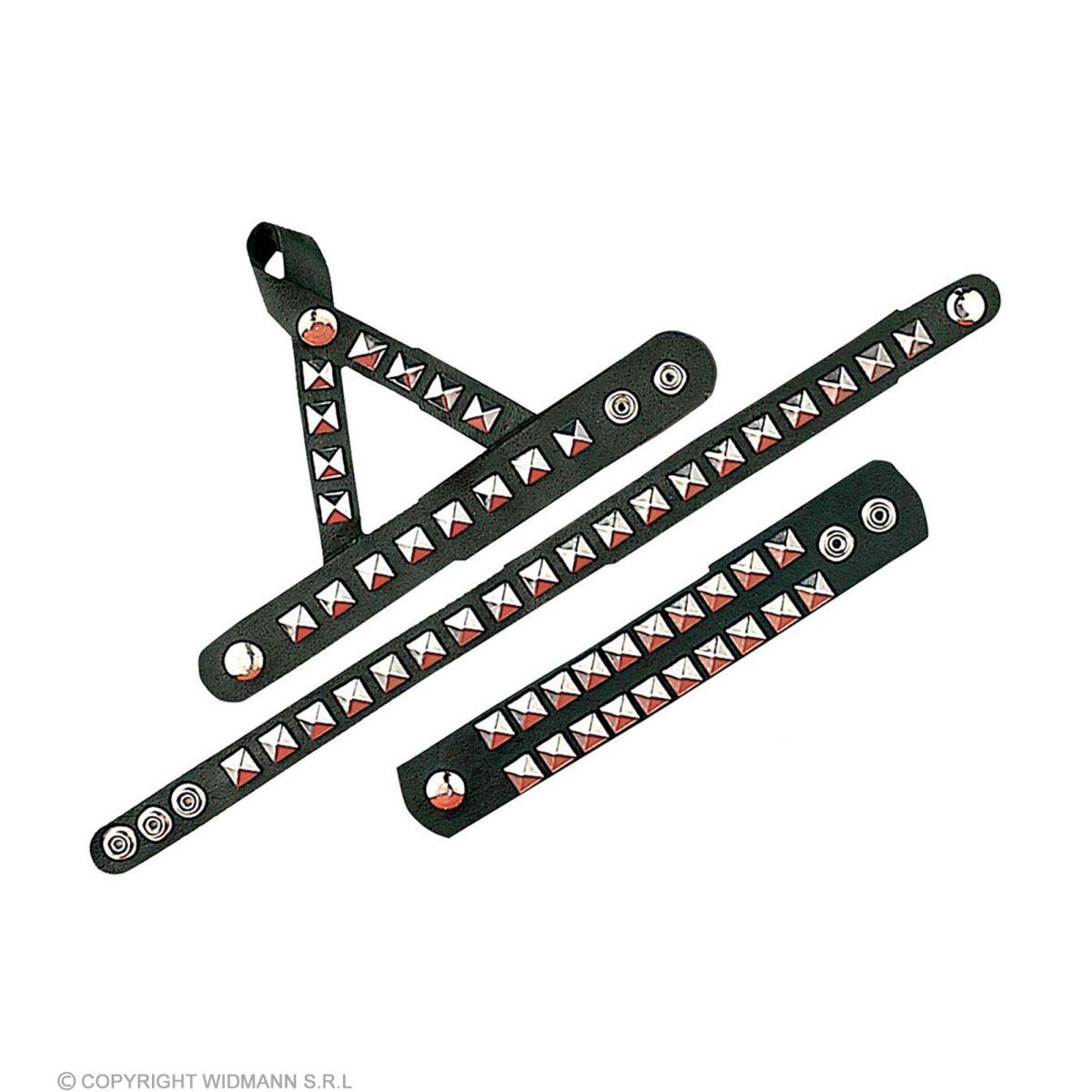 Collarino punk rock bracciali similpelle