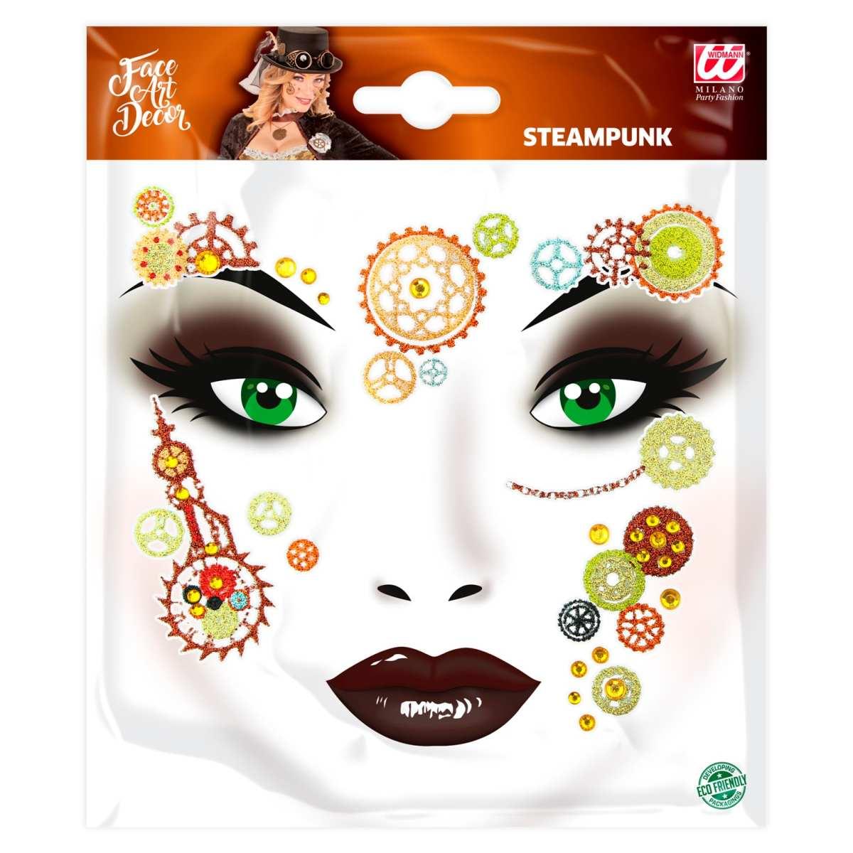 Trucco decorazioni adesive viso steampunk