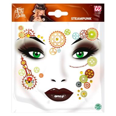 Trucco decorazioni adesive viso steampunk