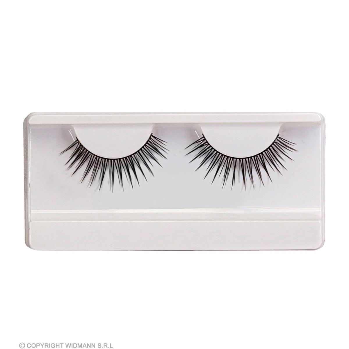 Trucco ciglia nere appuntite colla