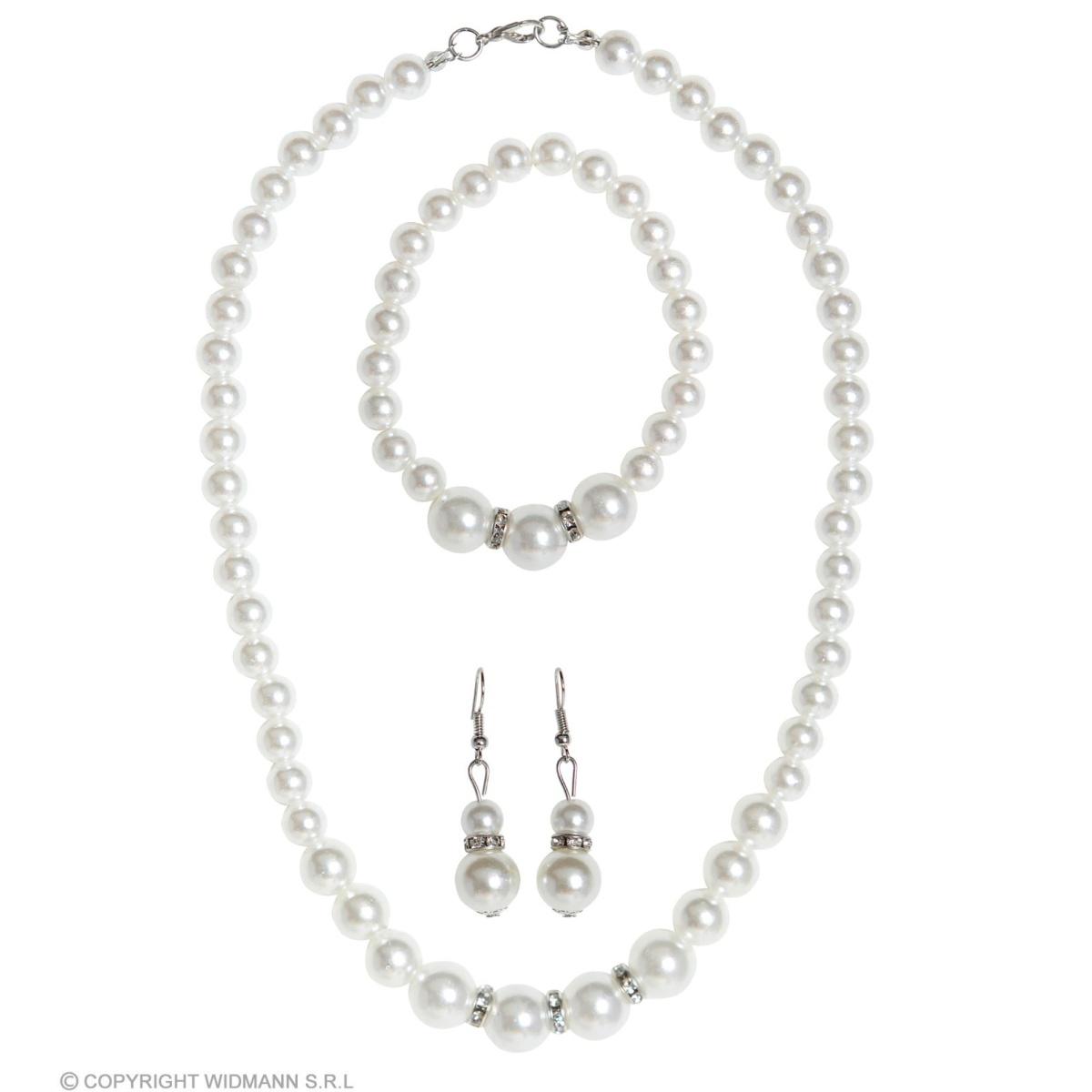 Collana perle bianche orecchini