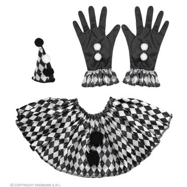 Arlecchino collare guanti cappello