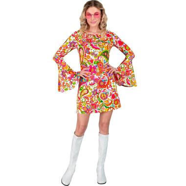 Costume abito anni 70 80 fiori rosa