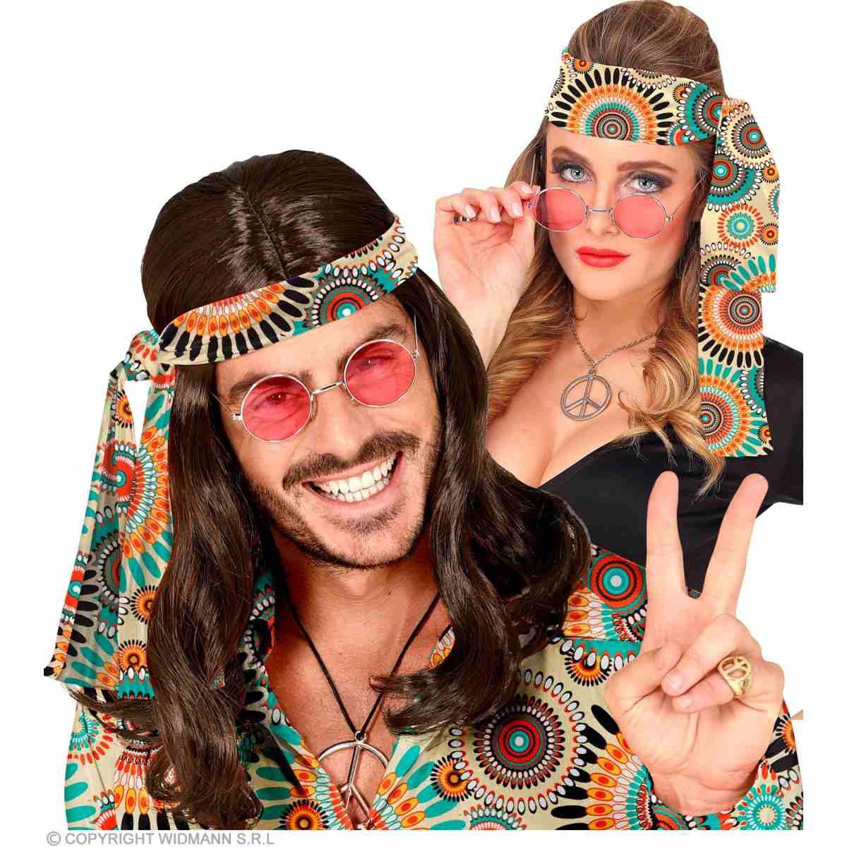 Fascia capelli hippie anni 70 80 peace love