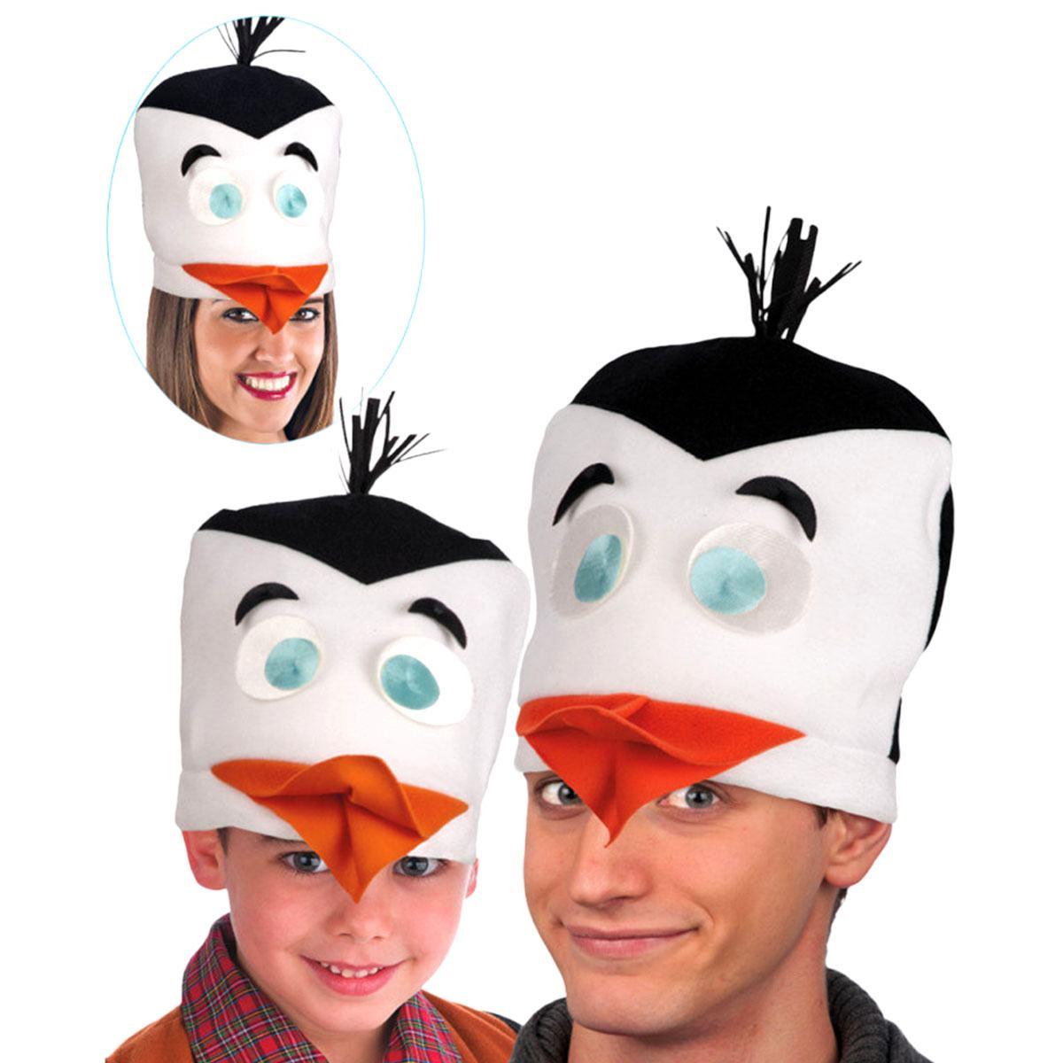 Cappello pinguino in pile adulto