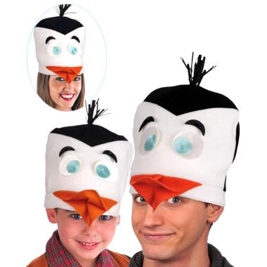 Cappello pinguino in pile adulto