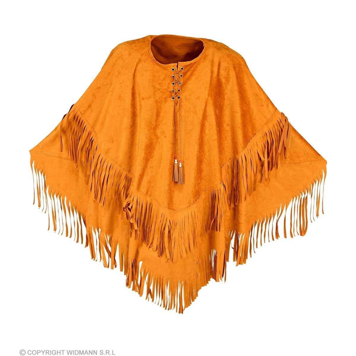 Poncho scamosciato