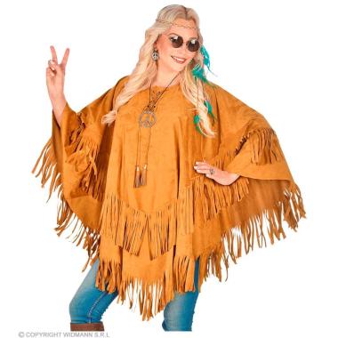 Poncho scamosciato