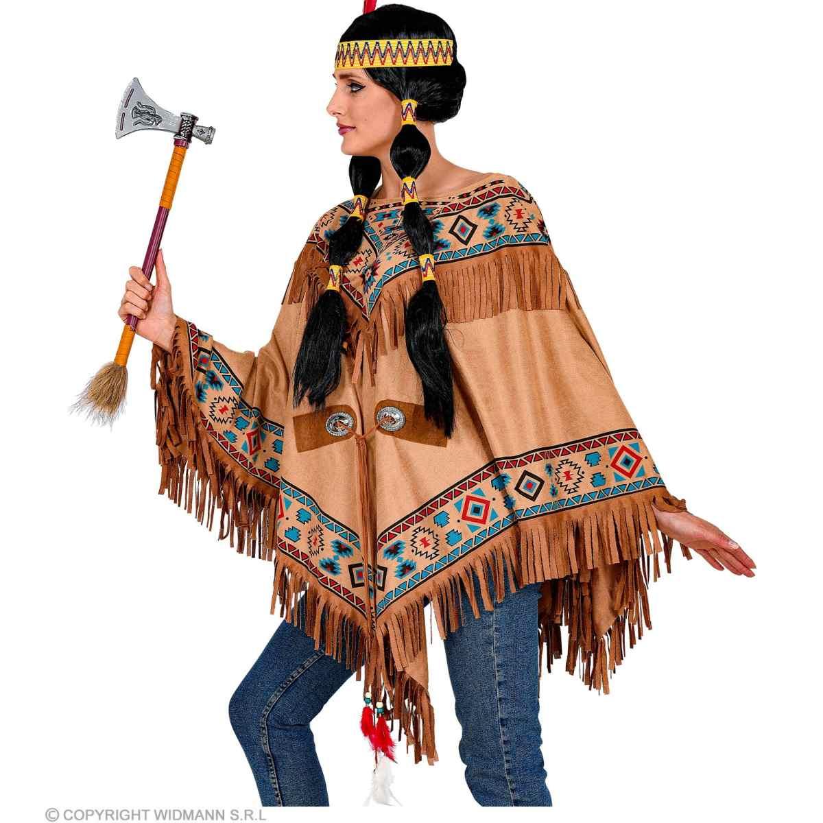 Poncho indiana scamosciato
