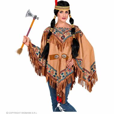 Poncho indiana scamosciato