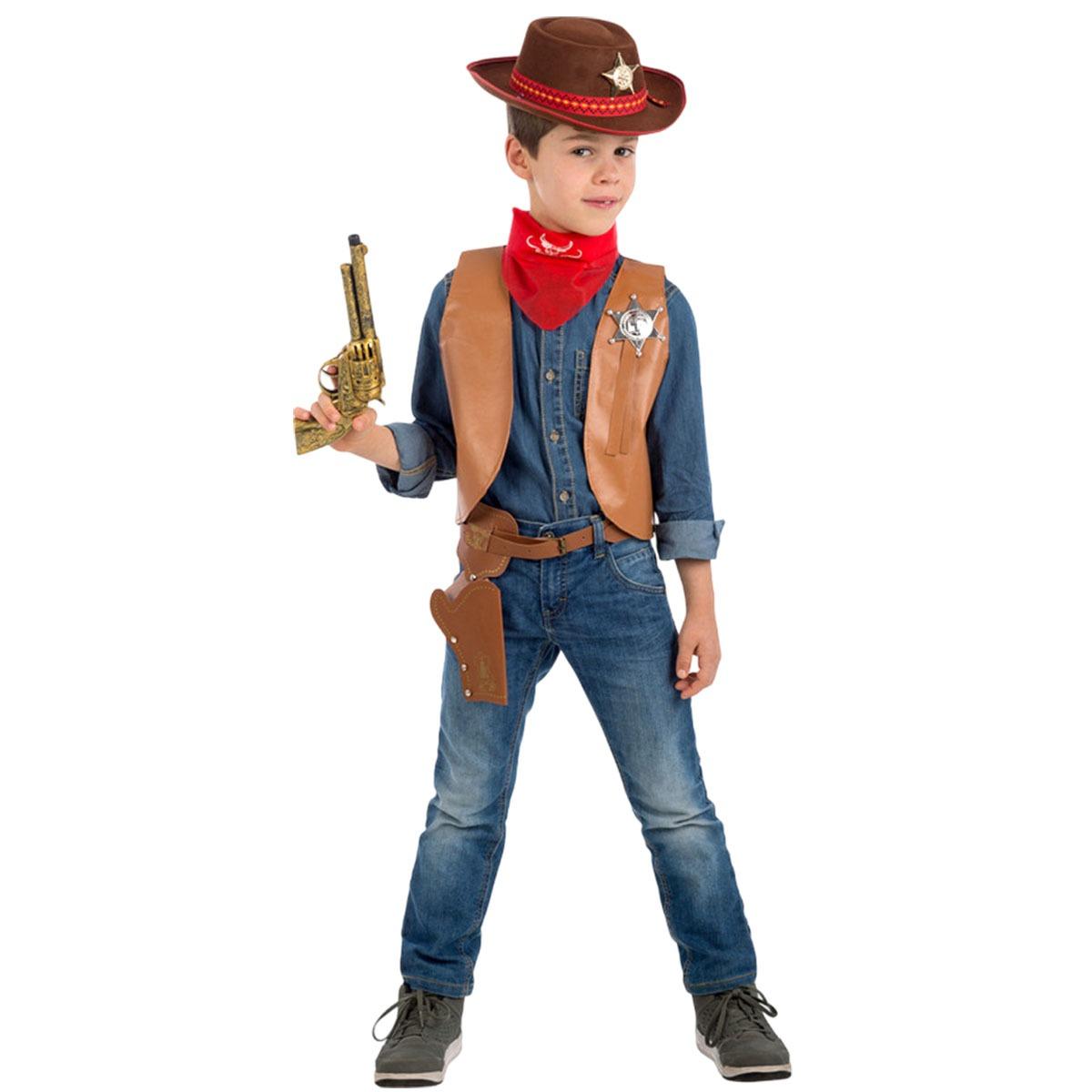 Cappello cowboy baby gilet Set 5 pz