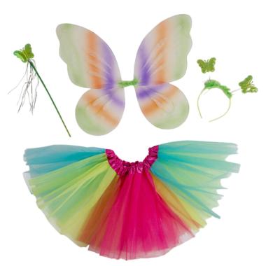 Gonna farfalla alice cerchietto bacchetta Set 3 pz