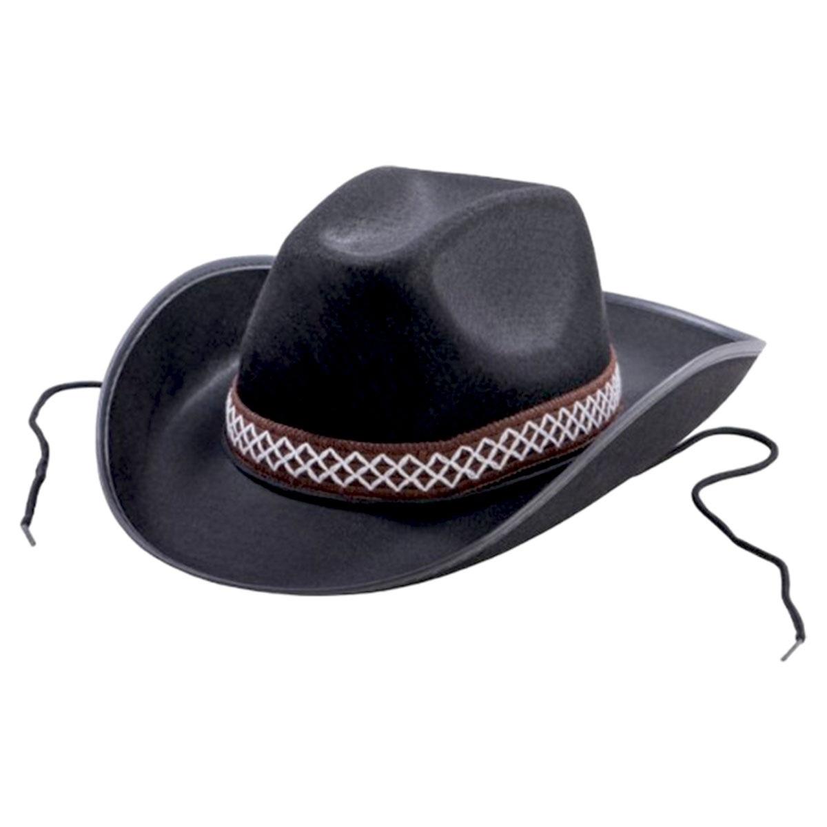 Cappello cowboy nero in feltro t59