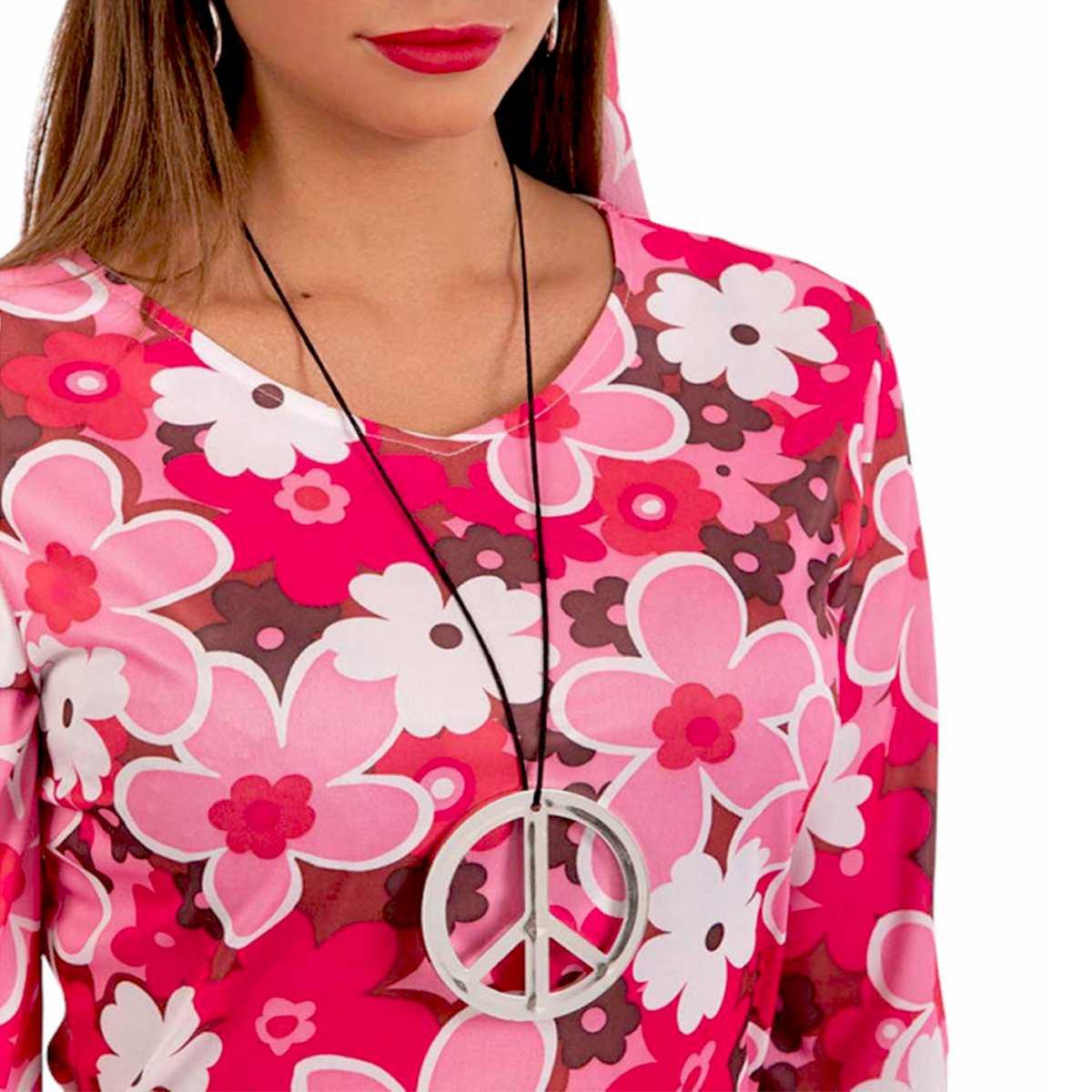 Collana peace love pvc argento