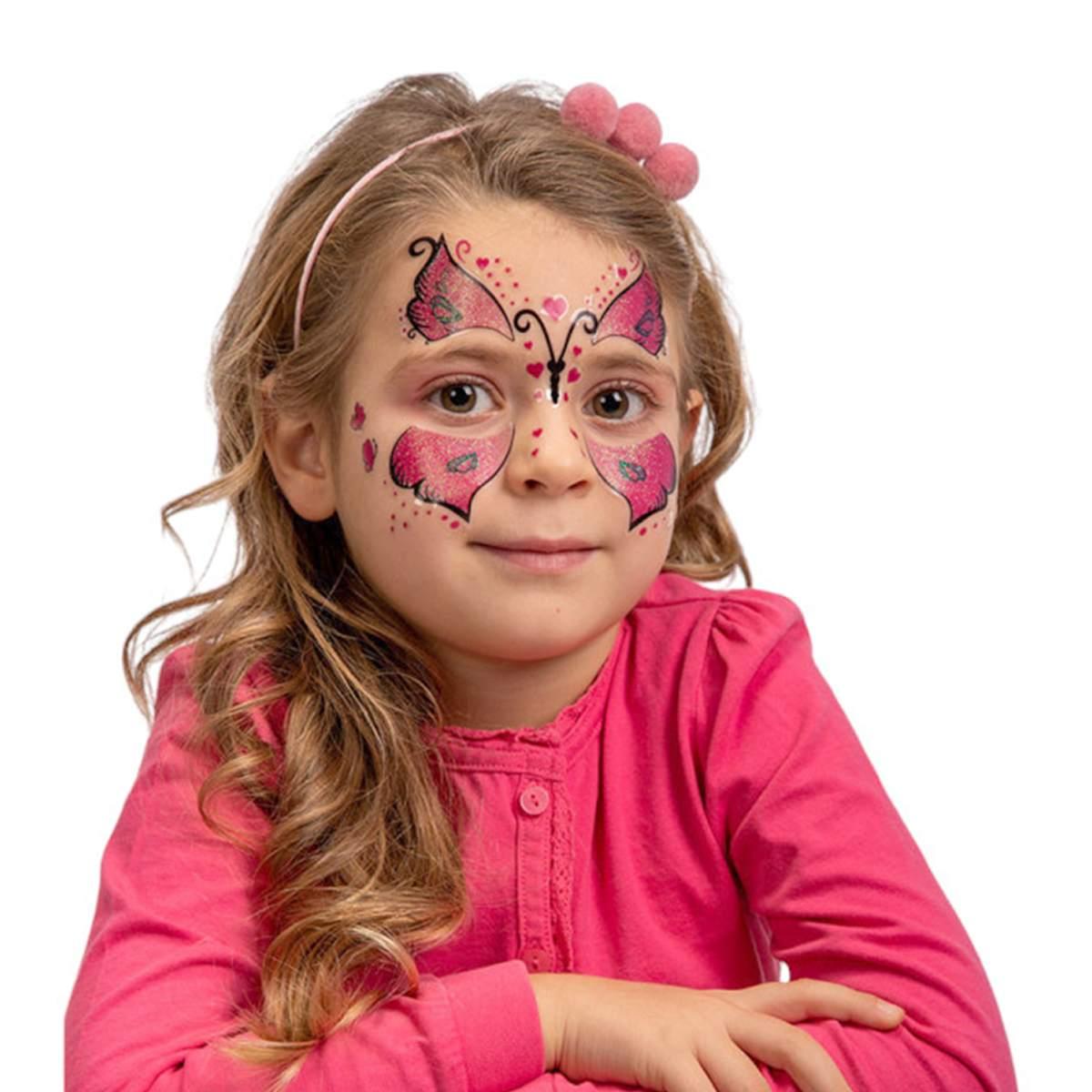 Trucco decorazioni adesive viso farfalla