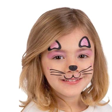 Tatuaggi viso rimovibili gattino