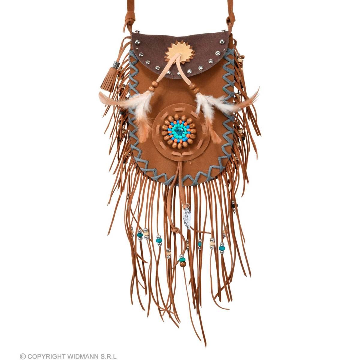 Borsa indiana piume perline