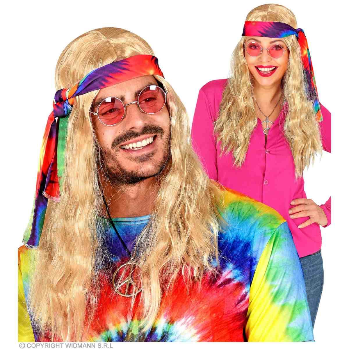 Parrucca bionda hippie fascia