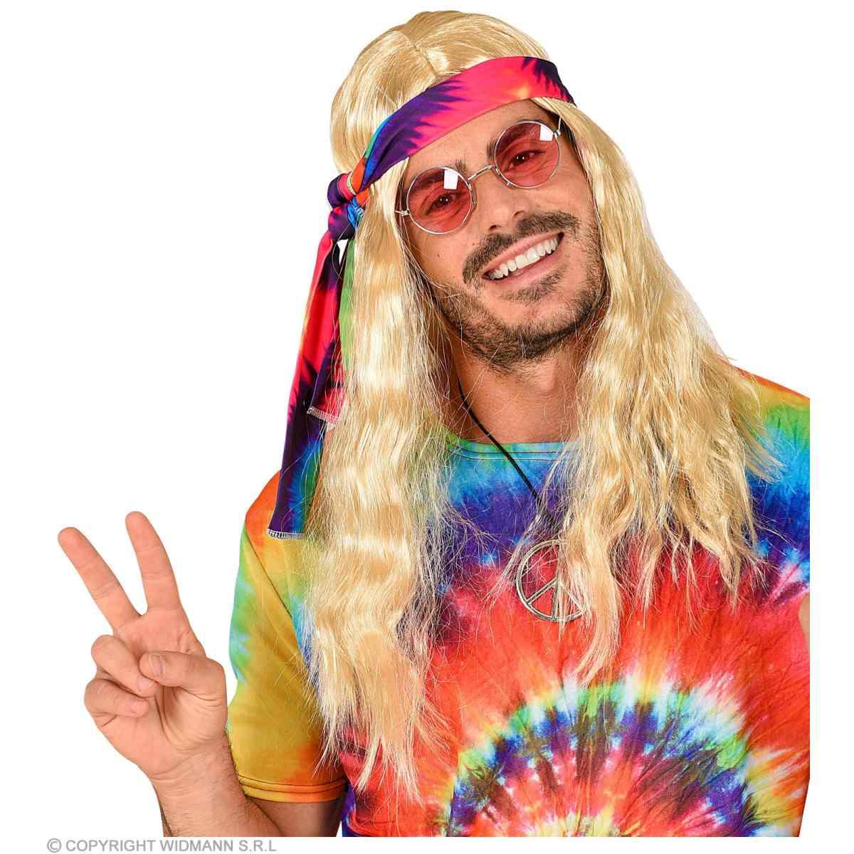Parrucca bionda hippie fascia