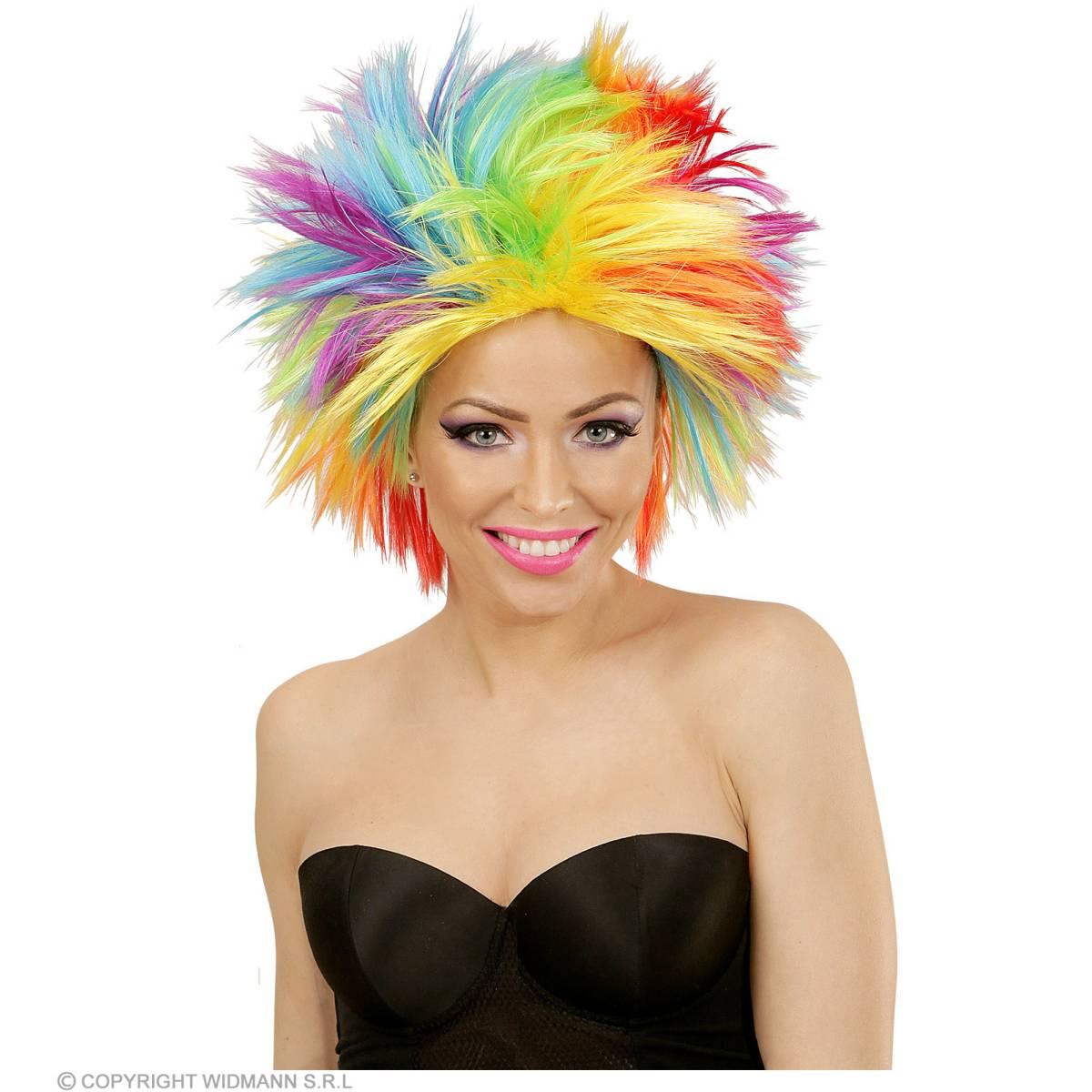 Parrucca punk multicolor