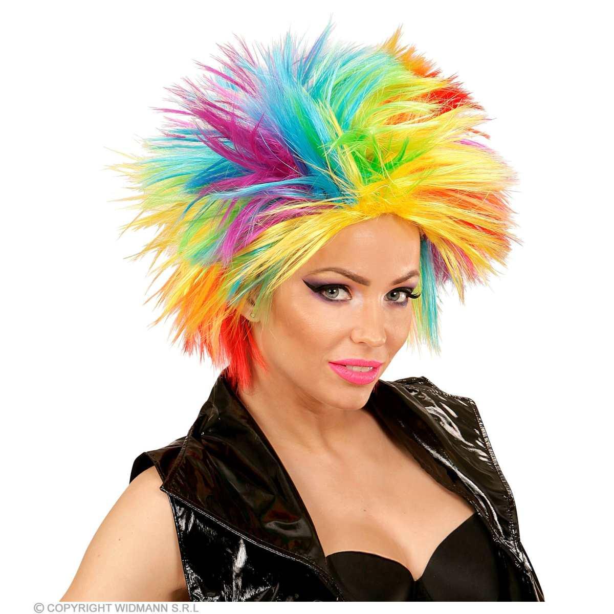 Parrucca punk multicolor