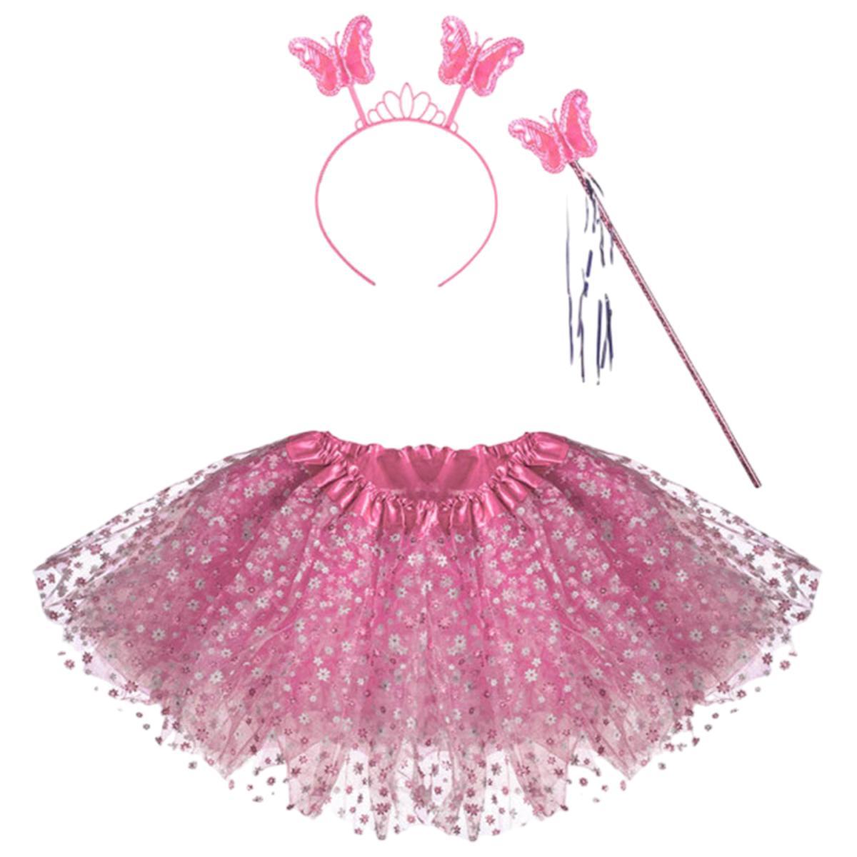 Ali farfallina rosa gonna cerchietto bacchetta