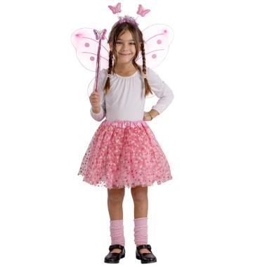 Ali farfallina rosa gonna cerchietto bacchetta