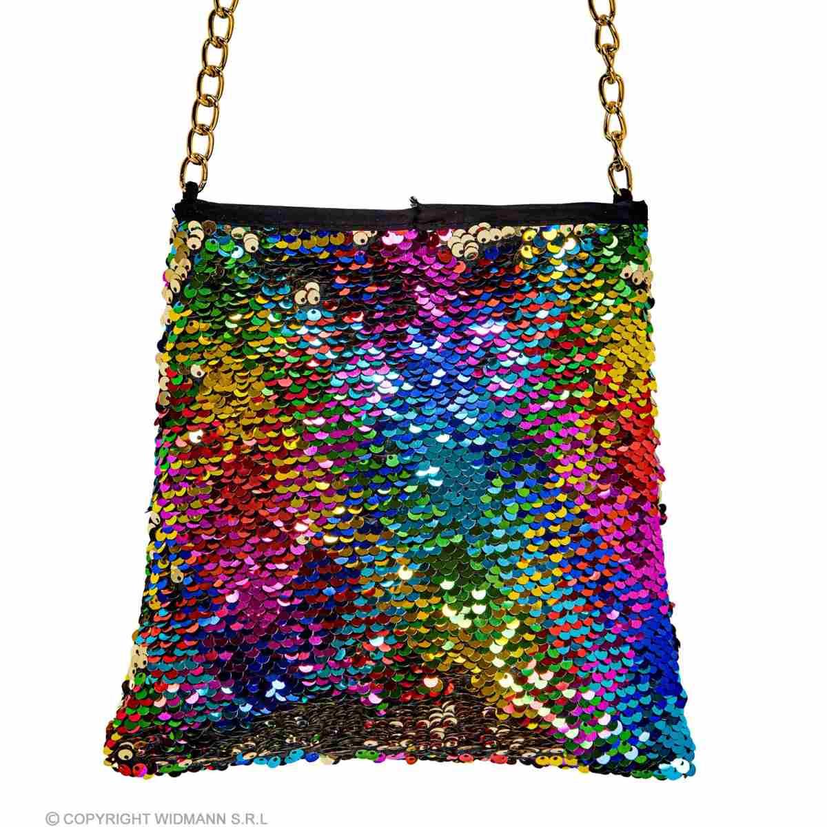 Borsa paillettes multicolor