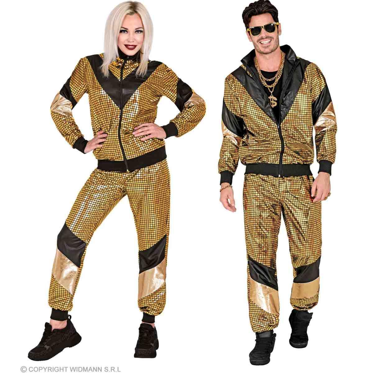 Costume tuta anni 70 80 dance oro