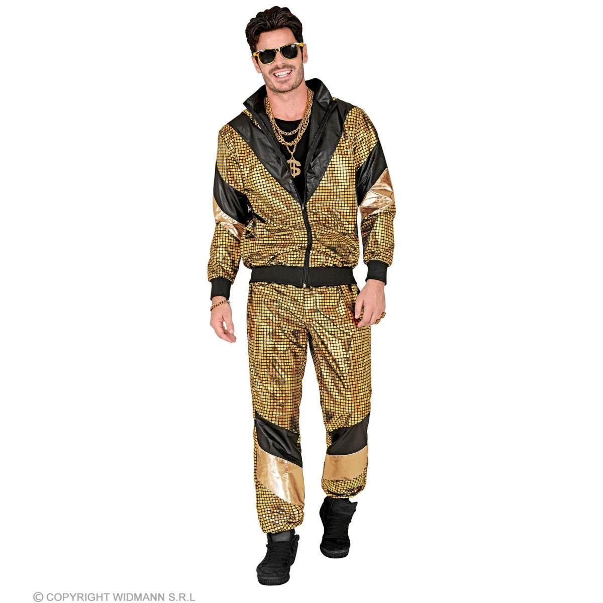 Costume tuta anni 70 80 dance oro