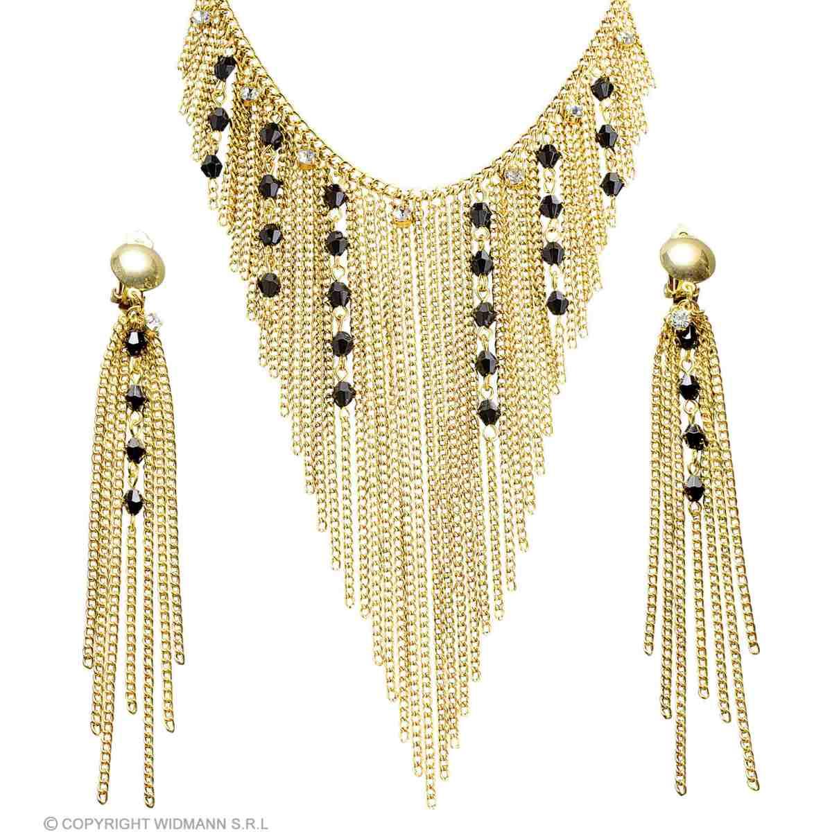 Collana metallo oro orecchini